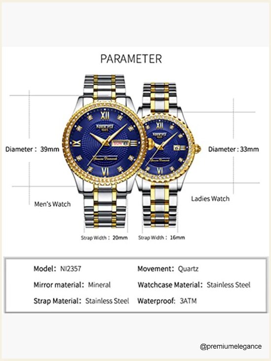 Luxury Diamond Women\'s Quartz Wrist Watch Day Date Water Resistant Stainless main image 6